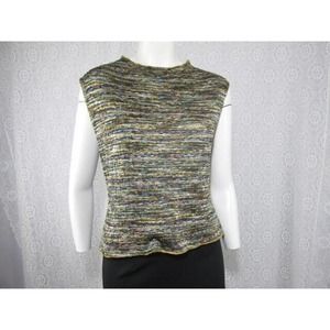 Belina Womens Top Marled Sleeveless Stretch Knit M